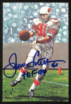 Jackie Smith Signed/Inscr 1994 Goal Line Art GLAC Postcard Cardinals JSA 196054