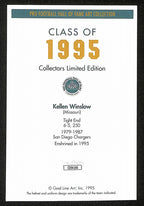 Kellen Winslow Signed/Inscr 1995 Goal Line Art GLAC Postcard Chargers JSA 196056