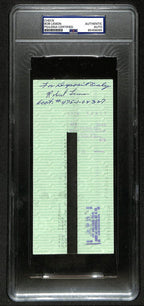 Bob Lemon HOF Signed/Auto 1984 NY Yankees Payroll Bank Check PSA/DNA 194532