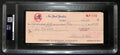 Lou Piniella Signed/Auto 1987 NY Yankees Payroll Bank Check PSA/DNA 194534