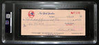 Lou Piniella Signed/Auto 1987 NY Yankees Payroll Bank Check PSA/DNA 194534