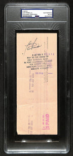 Lou Piniella Signed/Auto 1987 NY Yankees Payroll Bank Check PSA/DNA 194534