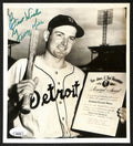 George Kell HOF Signed/Inscribed 7x8 Photo Detroit Tigers JSA 196619
