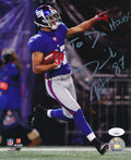 Domenik Hixon Signed/Inscribed 8x10 Photo New York Giants JSA 197041