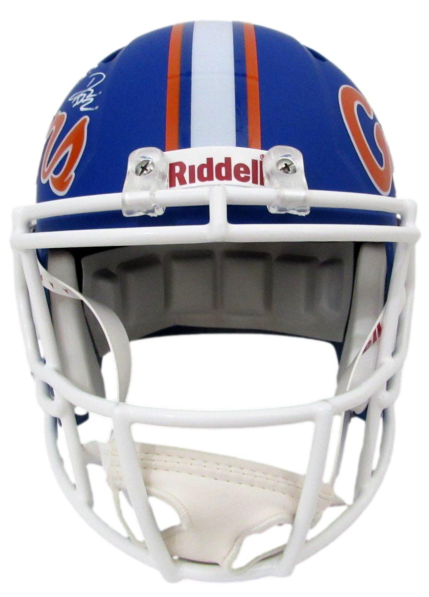 D. J. Lagway Signed/Inscr Blue Matte Full Size Replica Helmet Florida JSA 197048