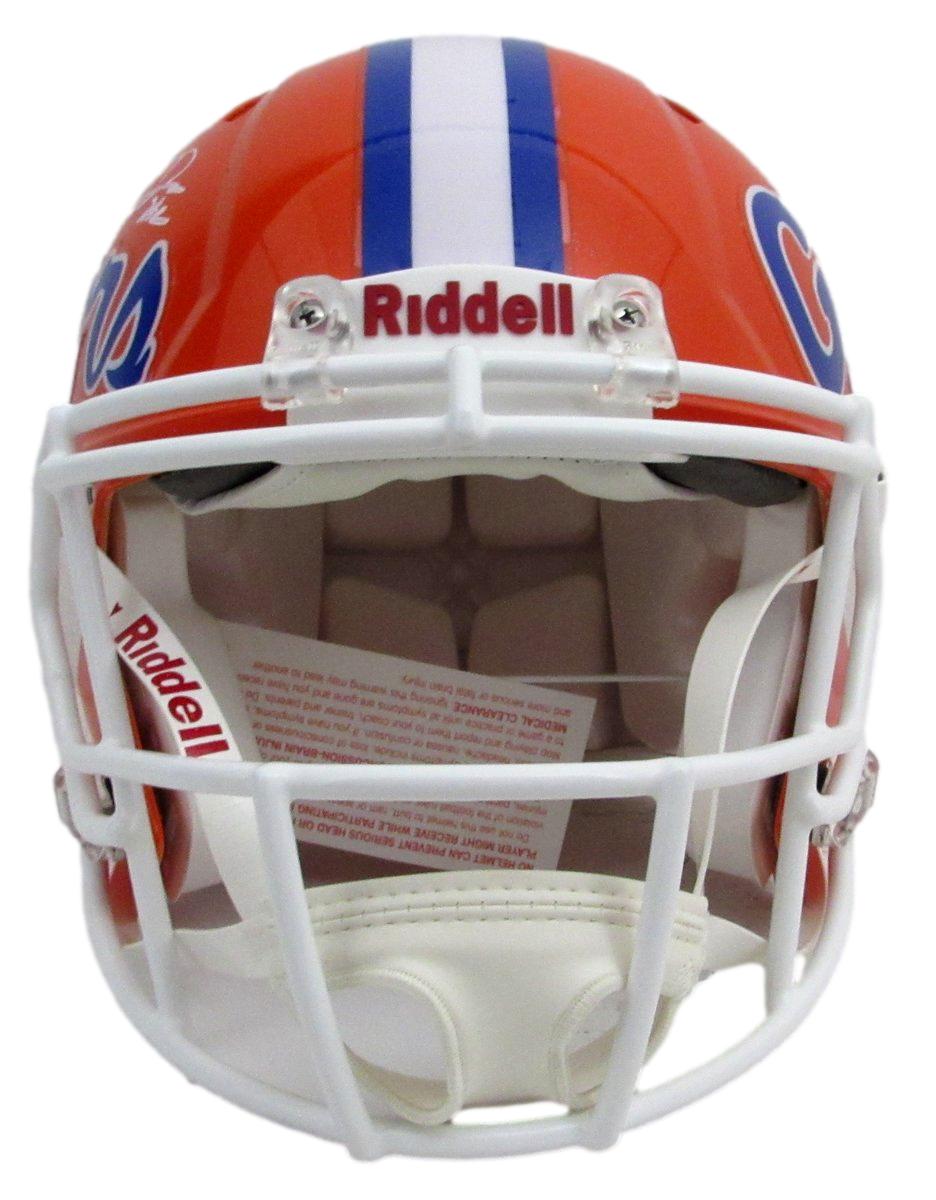 D. J. Lagway Signed/Inscr Orange Full Size Authentic Helmet Florida JSA 197050