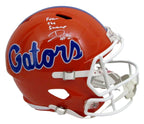 D. J. Lagway Signed/Inscr Orange Full Size Replica Helmet Florida JSA 197051