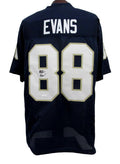 Mitchell Evans Signed/Auto Navy Custom Football Jersey Notre Dame JSA 195672