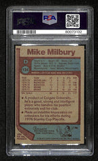 Mike Milbury Signed/Auto 1977 Topps Card #134 Boston Bruins PSA/DNA NM 7 195915