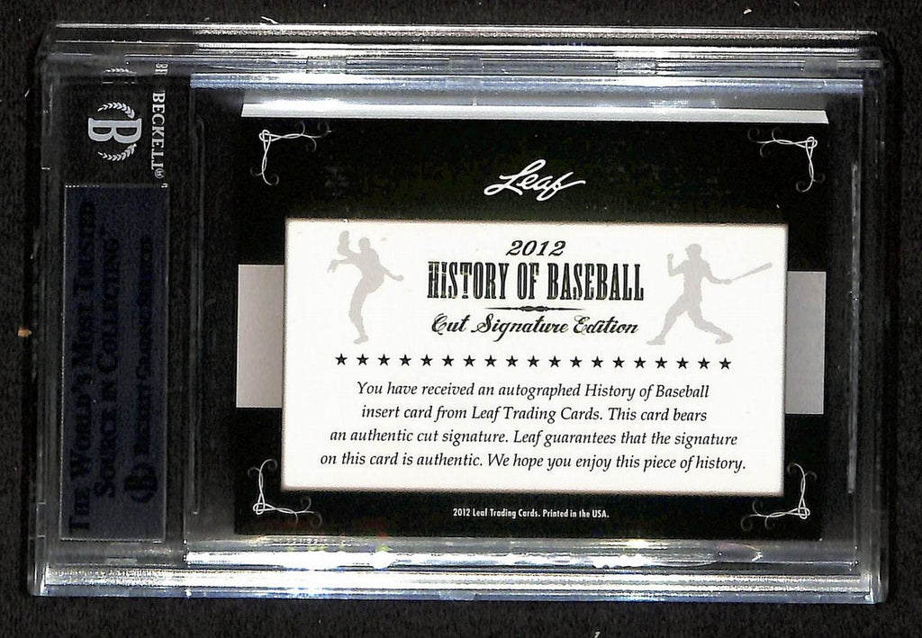 Birdie Tebbetts Signed/Auto 2012 Leaf Cut Signatures Card Tigers Beckett 195968