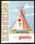 1962 Washington Redskins vs. New York Giants NFL Football Game Program 196105