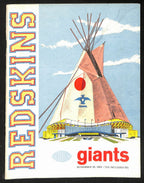 1962 Washington Redskins vs. New York Giants NFL Football Game Program 196105