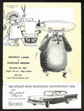 1958 Detroit Lions vs. Chicago Bears NFL Football Game Program 196114