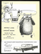1958 Detroit Lions vs. Chicago Bears NFL Football Game Program 196114