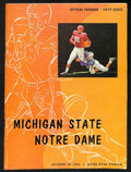 1955 Vintage Michigan State vs Notre Dame College Football Game Program 196136