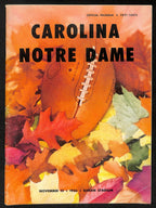 1955 Vintage Carolina vs Notre Dame College Football Game Program 196137