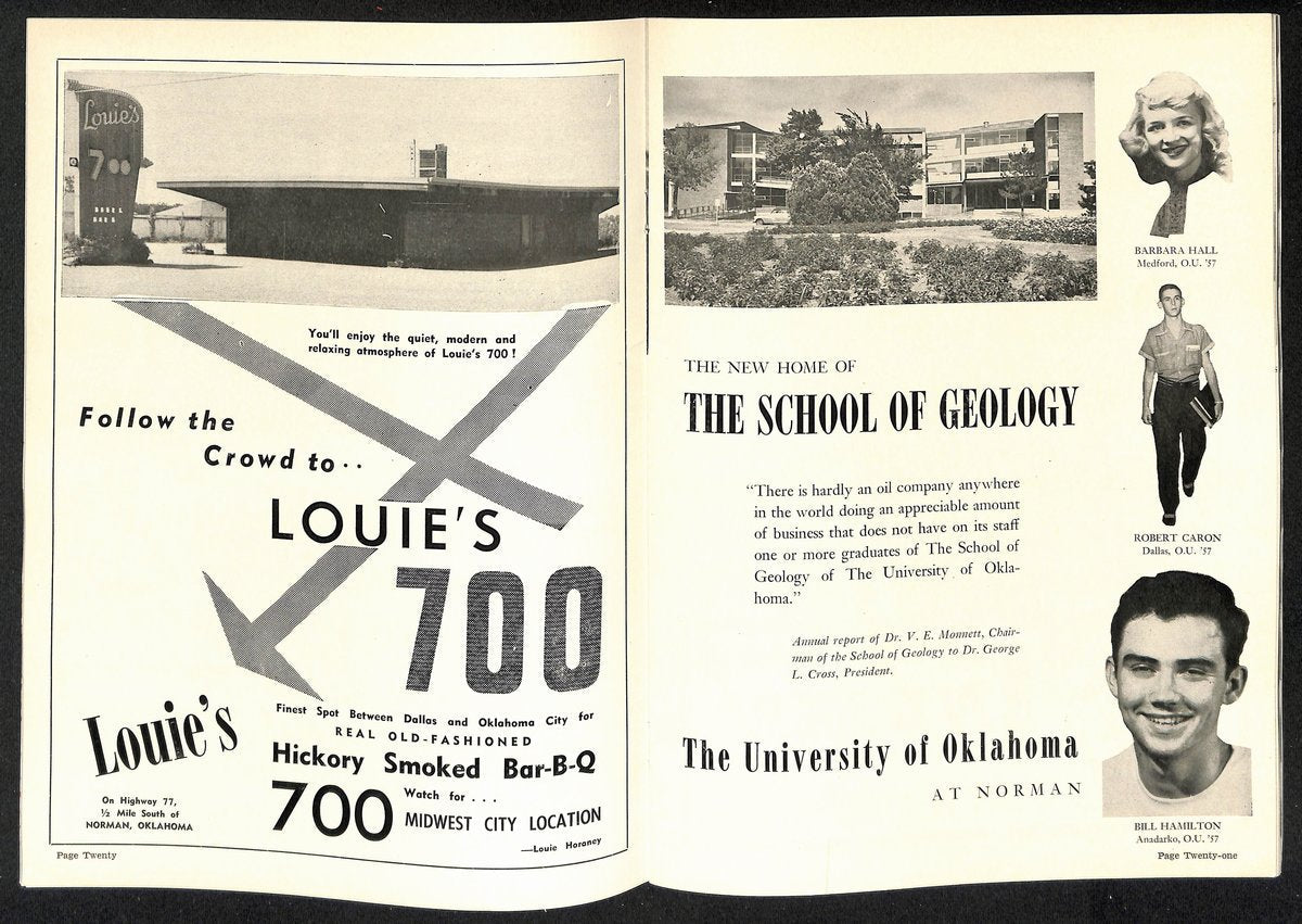 1953 Notre Dame vs Oklahoma Wilkinson/Leahy College Football Game Program 196144