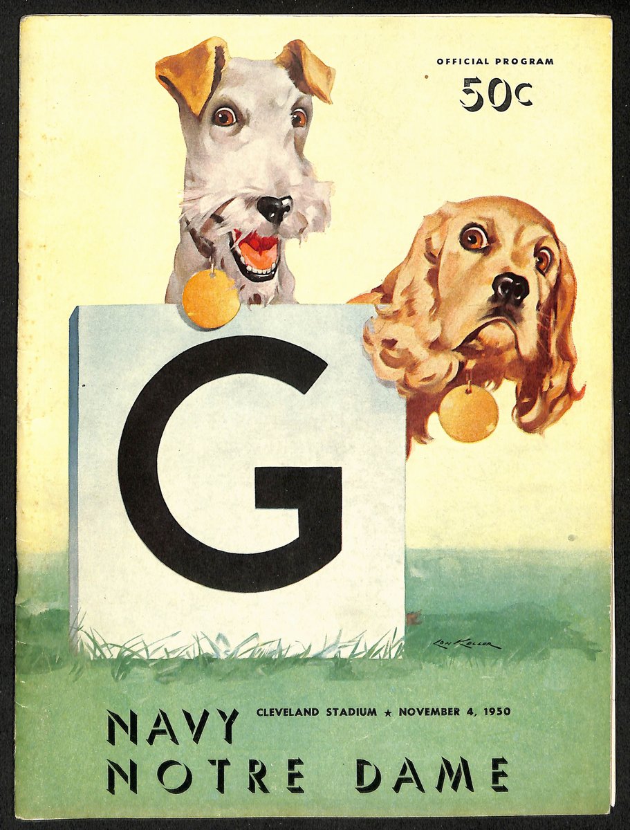 1950 Navy Midshipmen vs Notre Dame College Football Game Program 196147