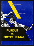 1958 Purdue vs Notre Dame College Football Game Program 194548