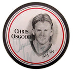 Chris Osgood Signed/Auto Detroit Red Wings Hockey Puck with Photo JSA 197337