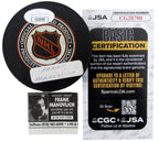 Frank Mahovlich HOF Signed/Inscribed Detroit Red Wings Hockey Puck JSA 197341