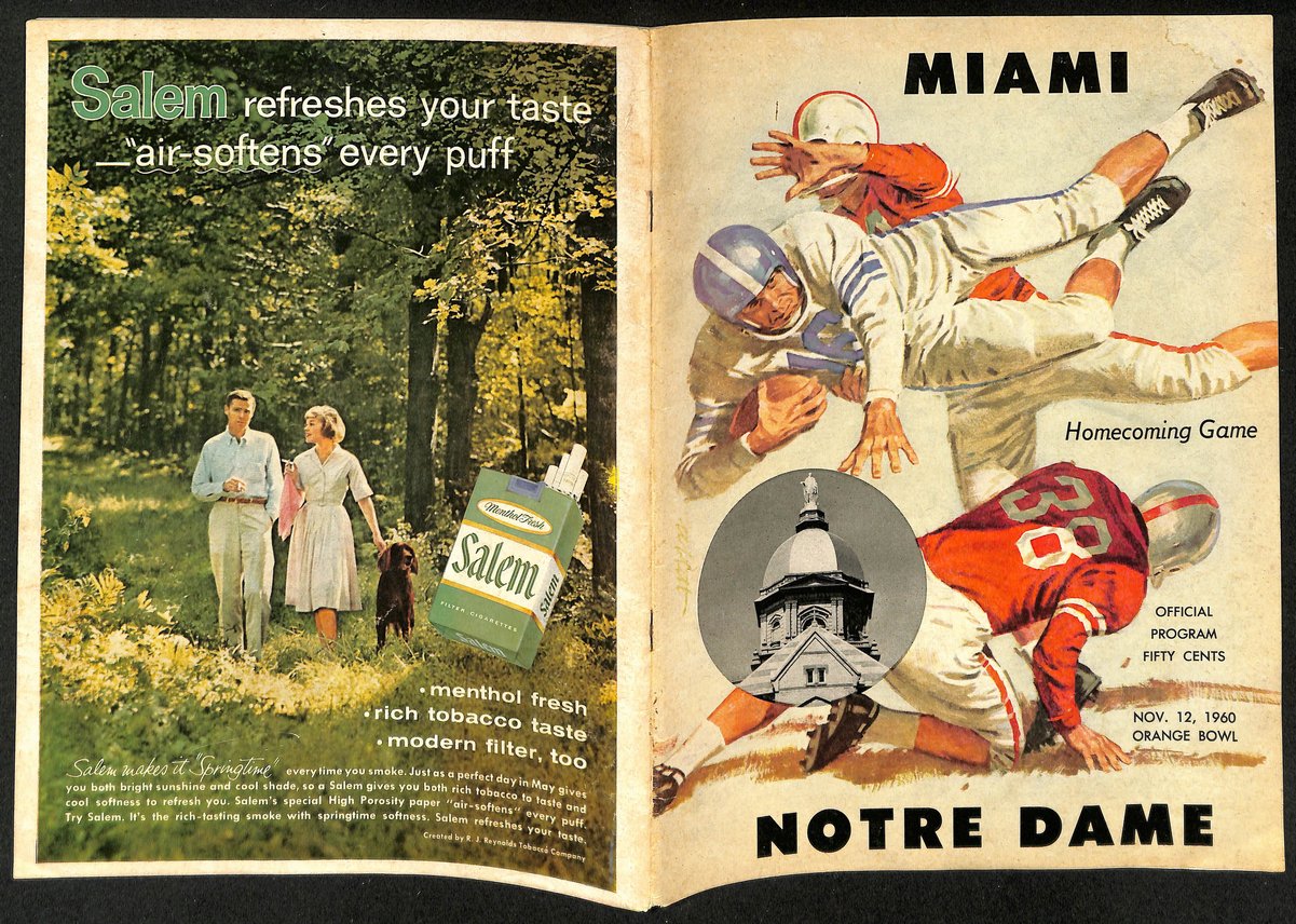 1960 Orange Bowl Miami  vs Notre Dame College Football Game Program 196682