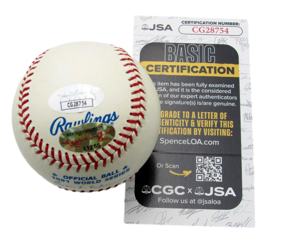 Reggie Jackson HOF Signed/Auto 1981 WS Baseball New York Yankees JSA 197368