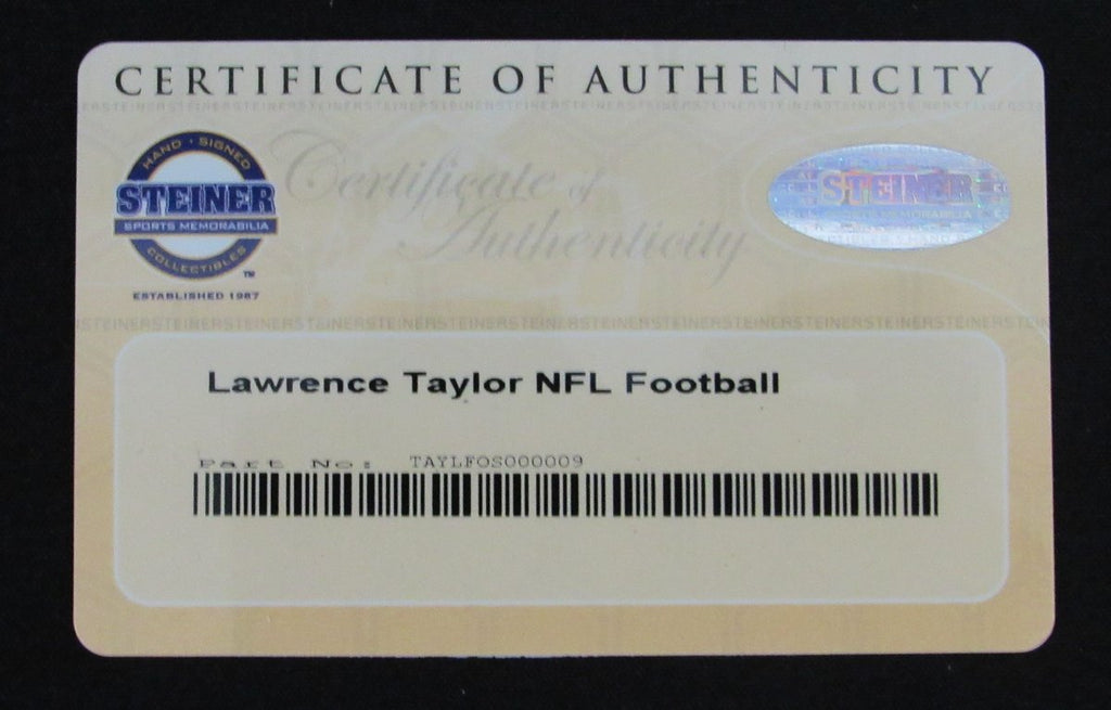 Lawrence Taylor HOF Signed/Auto Giant Stadium Chair Back NY Giants Steiner 19574