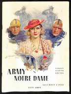 1940 Army vs Notre Dame Vintage College Football Game Program 195830