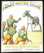1937 Army vs Notre Dame Vintage College Football Game Program 195836