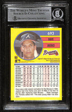 1991 Fleer David Justice Signed/Auto Card #693 Braves BAS/Beckett 197111