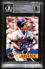 1994 Stadium Club David Justice Signed/Auto Card #530 Braves BAS/Beckett 197113