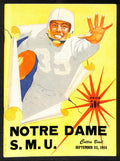 1956 SMU vs Notre Dame  Vintage College Football Game Program 196462