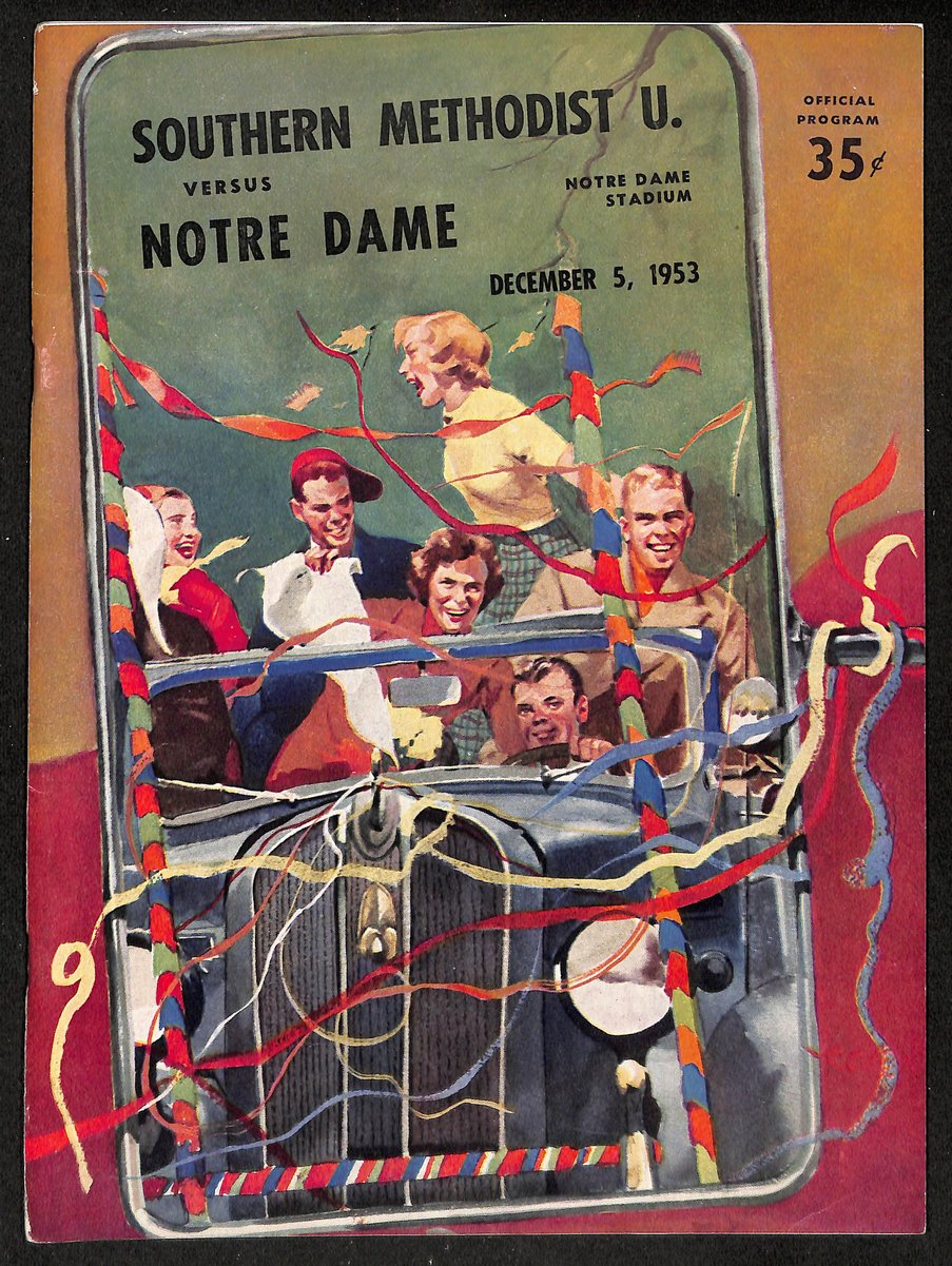 1953 SMU vs. Notre Dame  Vintage College Football Game Program 196466