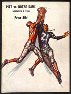 1958 Pitt vs. Notre Dame Vintage College Football Game Program 196476