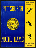1957 Pitt vs. Notre Dame Vintage College Football Game Program 196477