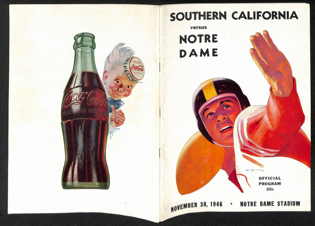 1946 USC vs Notre Dame Vintage College Football Game Program 194590