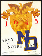 1945 Army vs Notre Dame Vintage College Football Game Program 194599