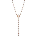 Cameo Italiano 18K Gold Plated "Sacred" Cameo & Smoky Quartz Rosary Necklace