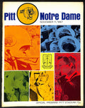1967 Pitt vs Notre Dame Vintage College Football Game Program 196715