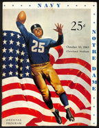 1943 Navy vs Notre Dame Vintage College Football Program 196436