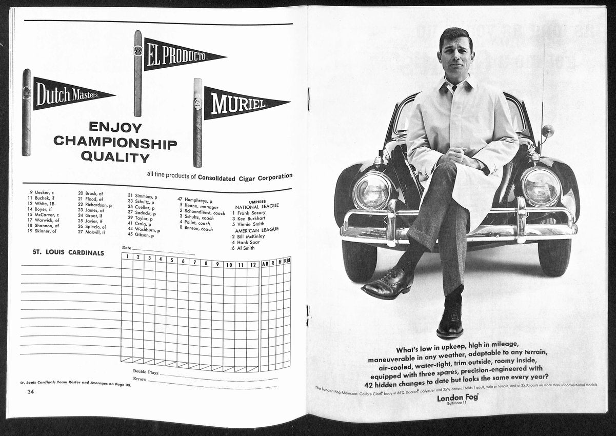 1964 World Series Program Cardinals vs. Yankees at Yankee Stadium 197074