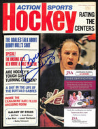 Bobby Hull Winnipeg Jets  Signed 1973 Action Sports Hockey Magazine JSA 197146