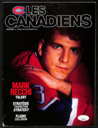 Mark Recchi Montreal Canadiens Signed 1994-95 Les Canadiens Magazine JSA 197157