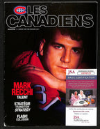 Mark Recchi Montreal Canadiens Signed 1994-95 Les Canadiens Magazine JSA 197157