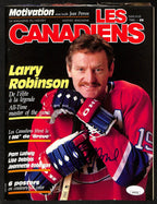 Larry Robinson Montreal Canadiens Signed 1986 Les Canadiens Magazine JSA 197159