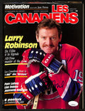 Larry Robinson Montreal Canadiens Signed 1986 Les Canadiens Magazine JSA 197160