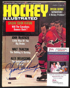 Yvan Cournoyer Montreal Canadiens Signed March1971 Hockey Illustrated JSA 197163