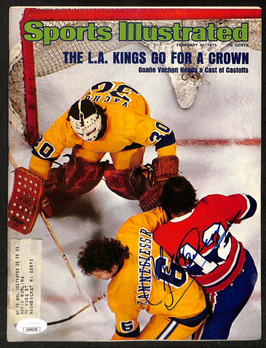 Yvan Cournoyer Montreal Canadiens Signed 2/10/75 Sports Illustrated JSA 197174