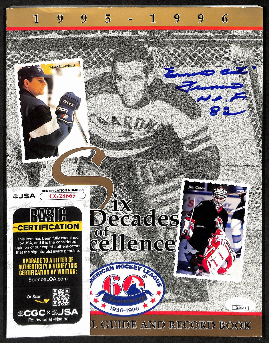 Emile Francis New York Rangers Signed 1996 AHL Official Guide  JSA 197185
